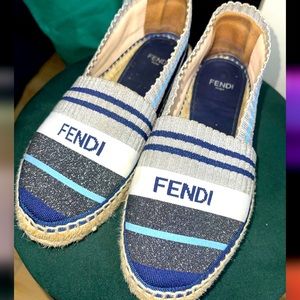 Fendi Striped Espadrilles